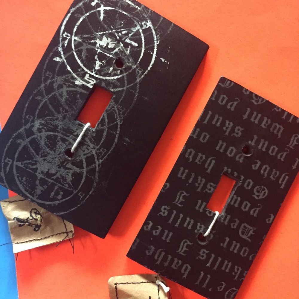 Leather light switch covers